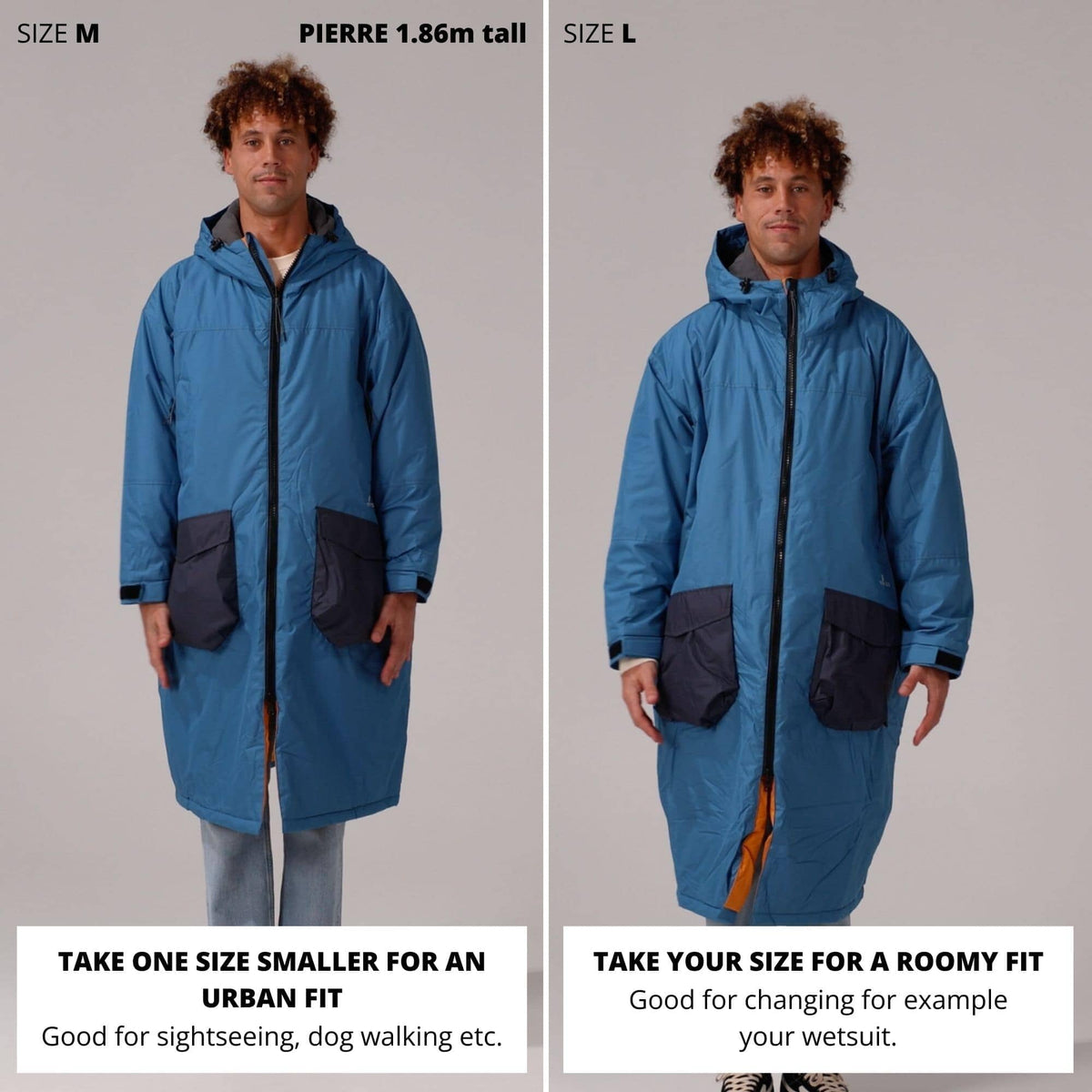 VOITED 2nd Edition Outdoor Changing Robe & Drycoat for Surfing, Camping, Vanlife & Wild Swimming - Blue Steel Changewear VOITED
