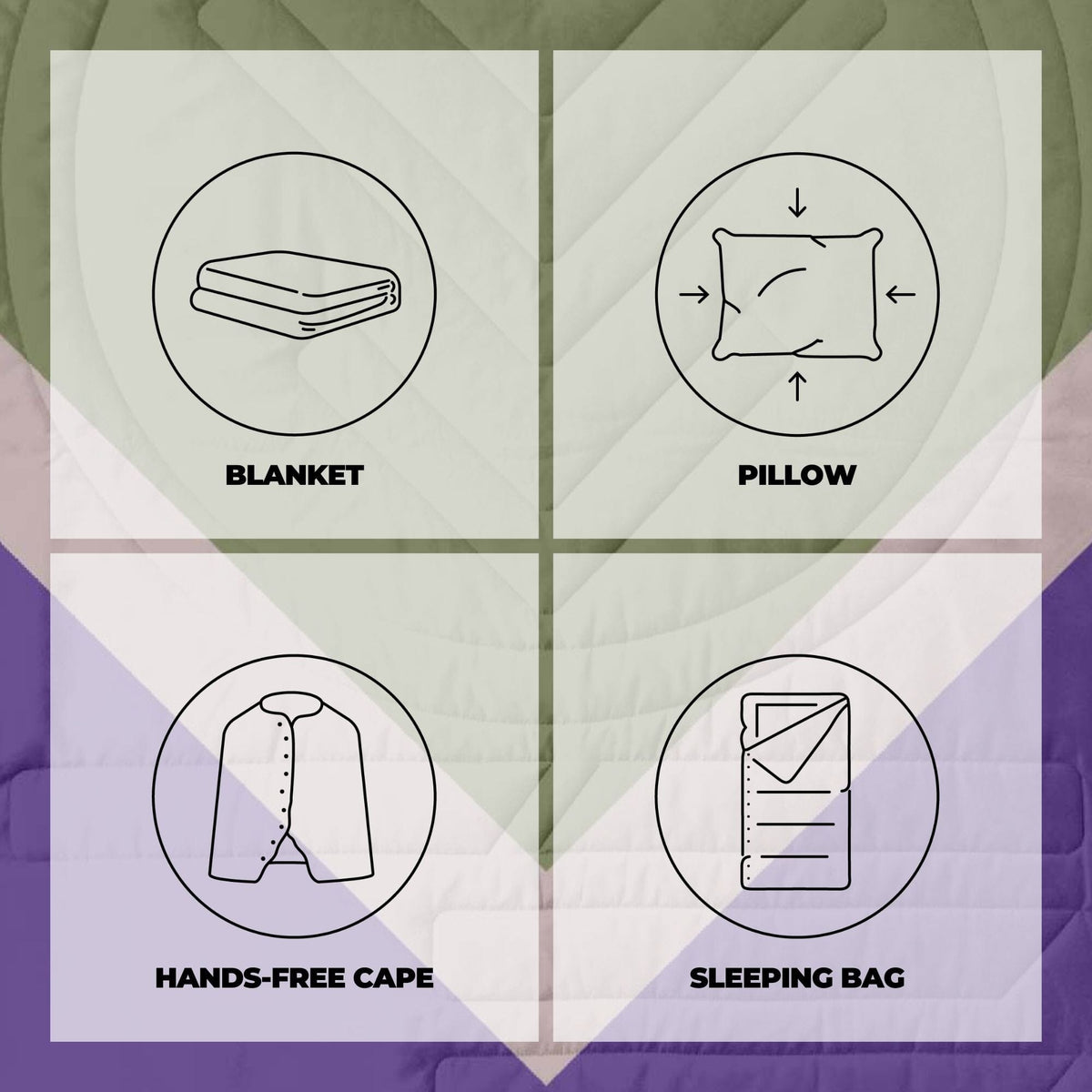 VOITED CloudTouch® Indoor/Outdoor Camping Blanket - Light Forest Blankets VOITED