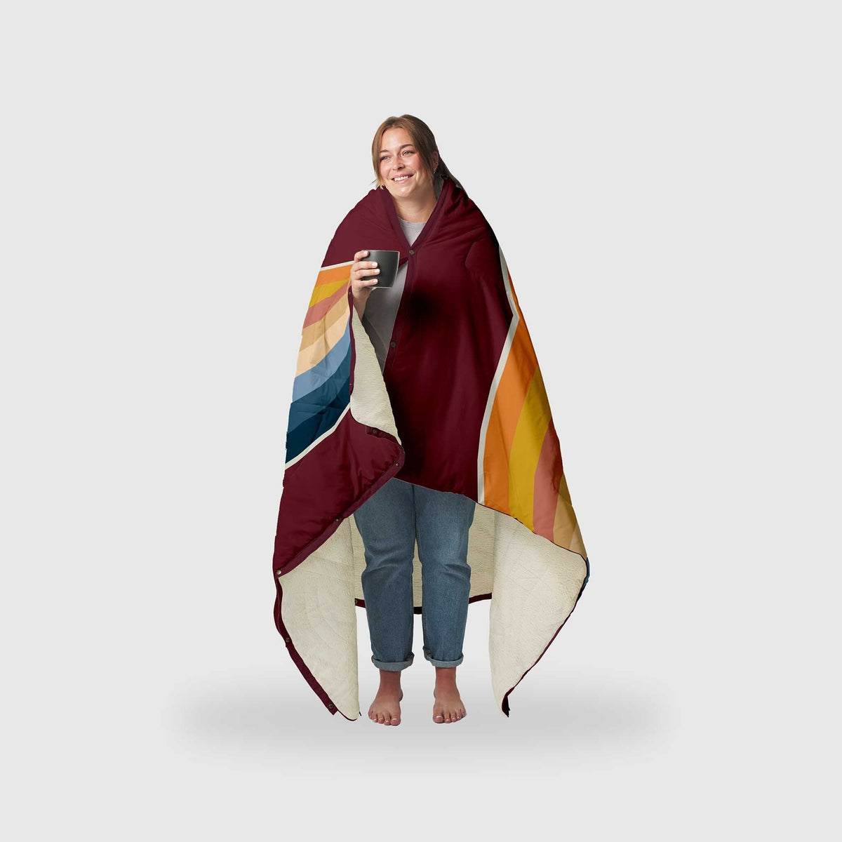VOITED CloudTouch® Indoor/Outdoor Camping Blanket - Camp Vibes / Berry Blankets VOITED