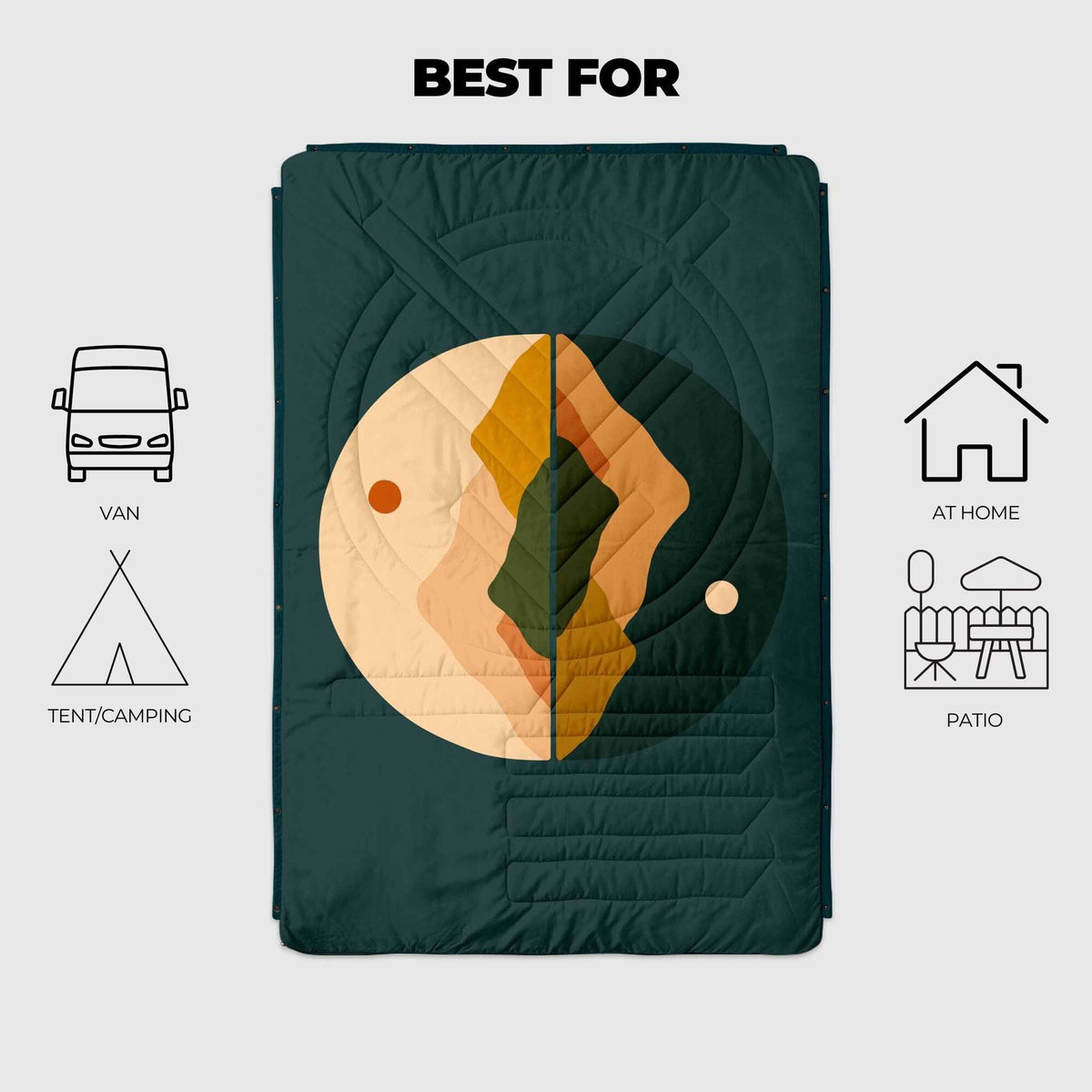 VOITED CloudTouch® Indoor/Outdoor Camping Blanket - Day & Night Blankets VOITED