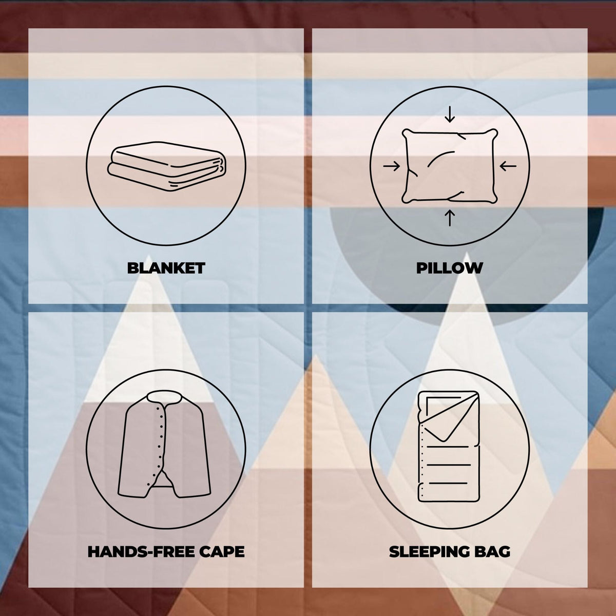 VOITED CloudTouch® Indoor/Outdoor Camping Blanket - Monadnock Two Blankets VOITED