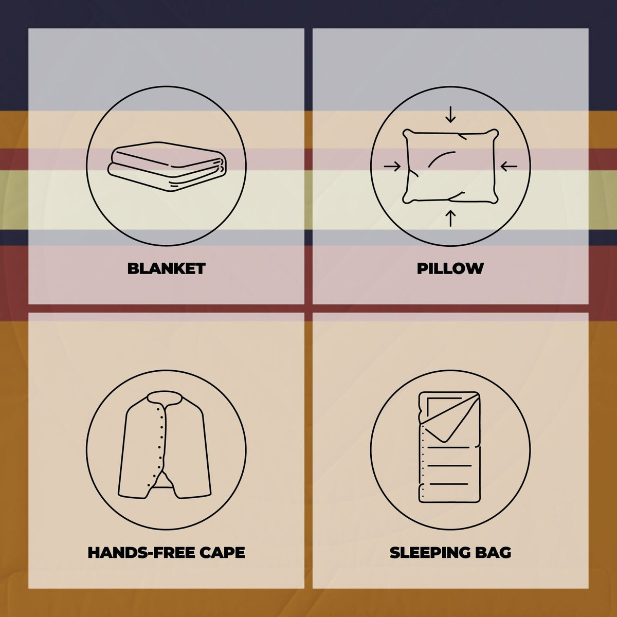 VOITED CloudTouch® Indoor/Outdoor Camping Blanket - Santander Blankets VOITED