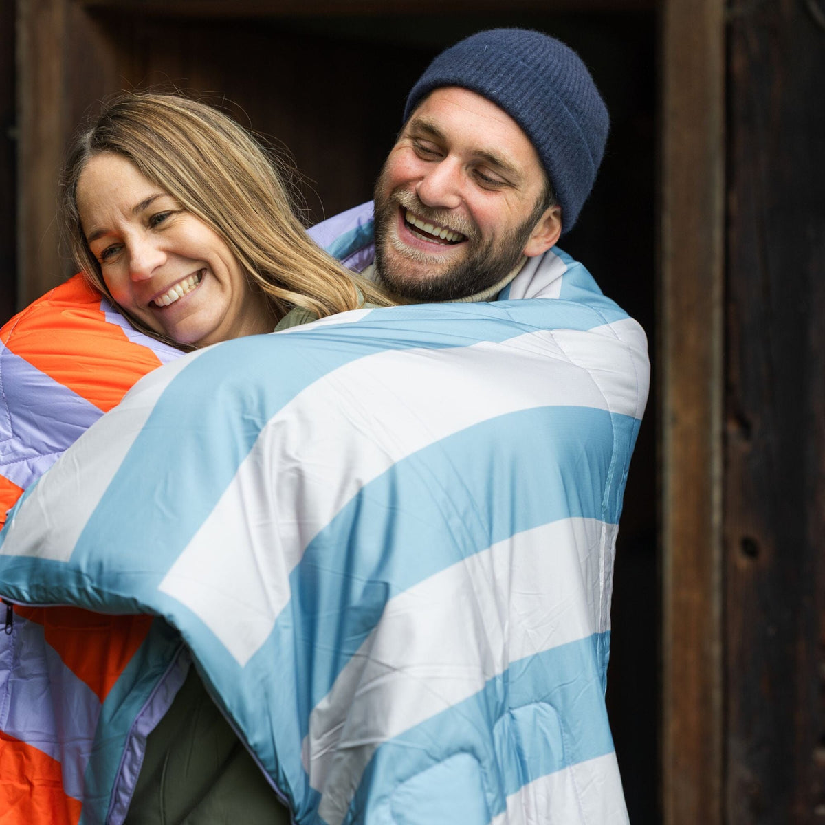 VOITED Fleece Outdoor Camping Blanket - Arctic Mist Blankets VOITED