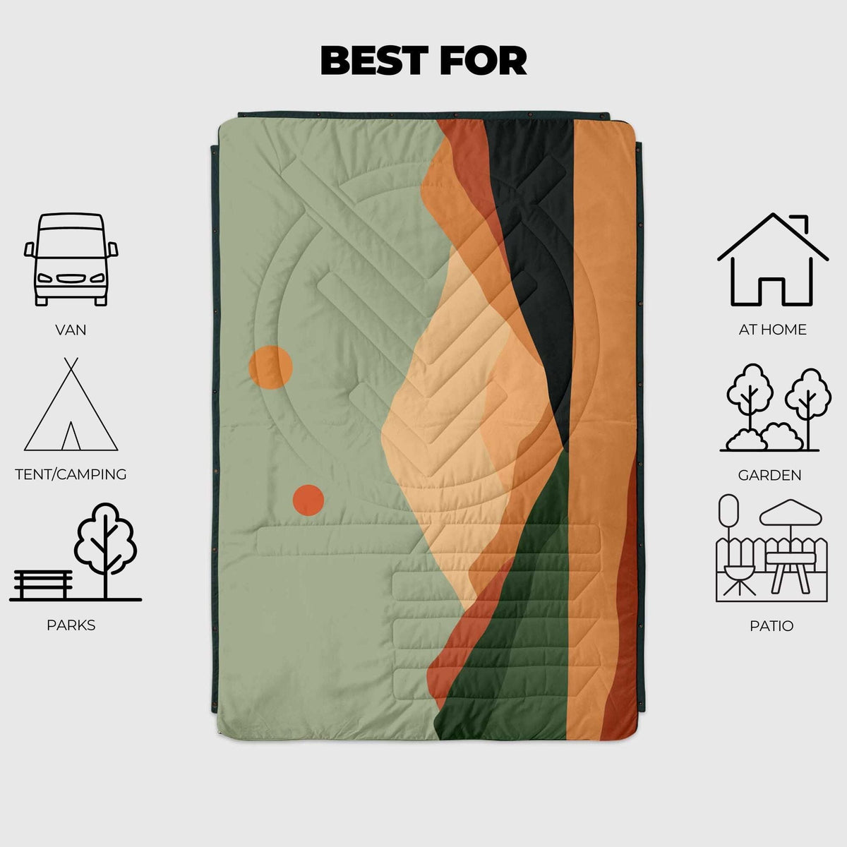 VOITED Fleece Outdoor Camping Blanket - Jasper Blankets VOITED