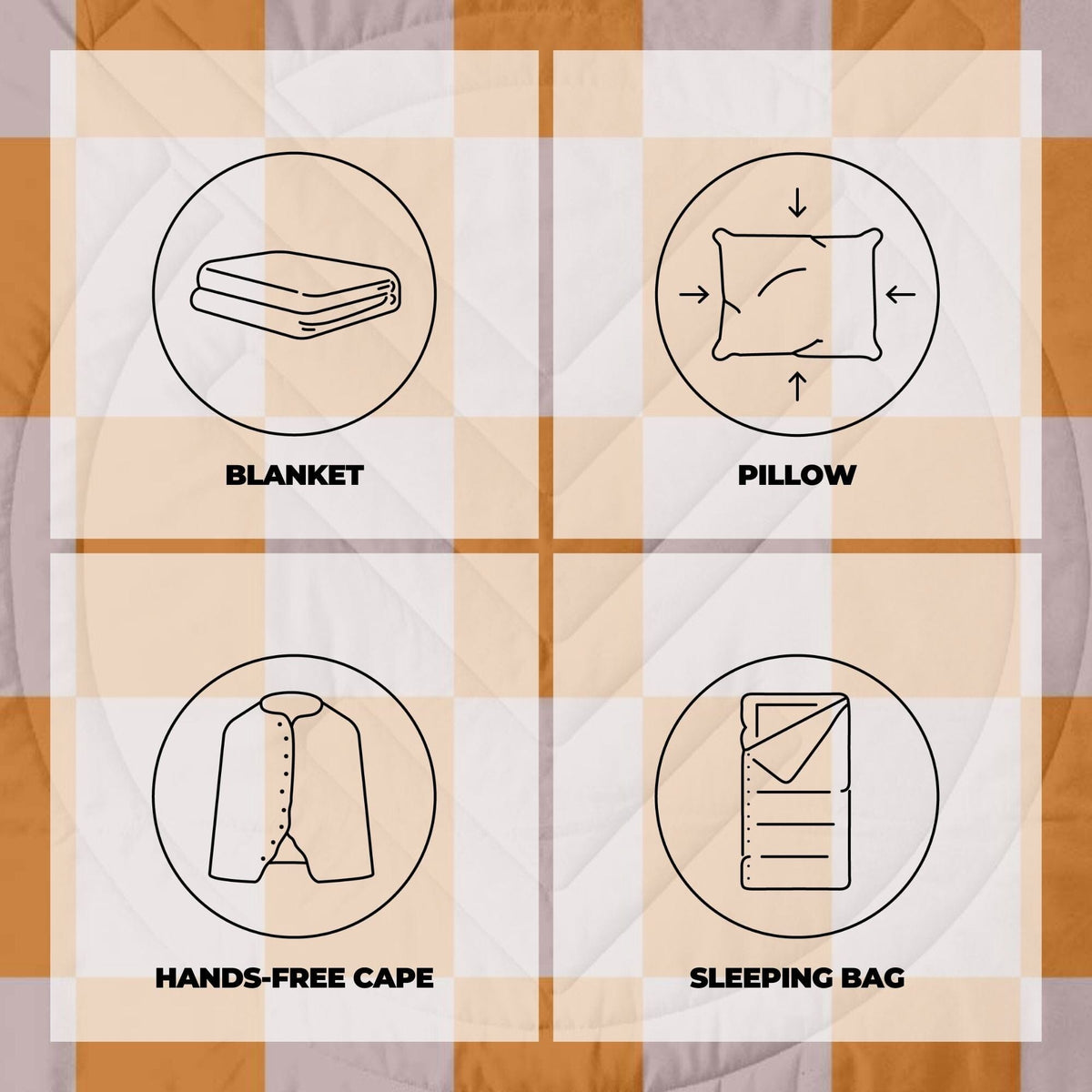 VOITED Fleece Outdoor Camping Blanket - Suns Out Blankets VOITED