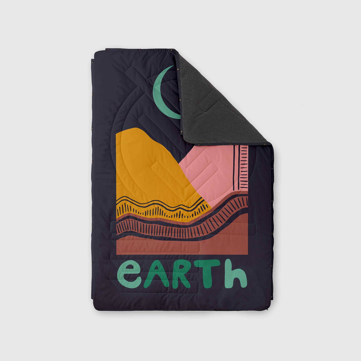 VOITED Fleece Outdoor Camping Blanket - Earth Blankets VOITED