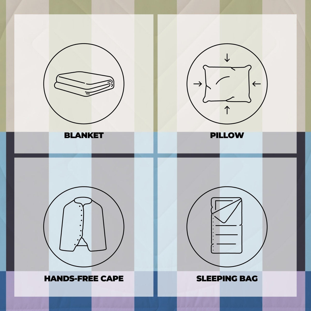VOITED Fleece Outdoor Camping Blanket - Azure Blankets VOITED