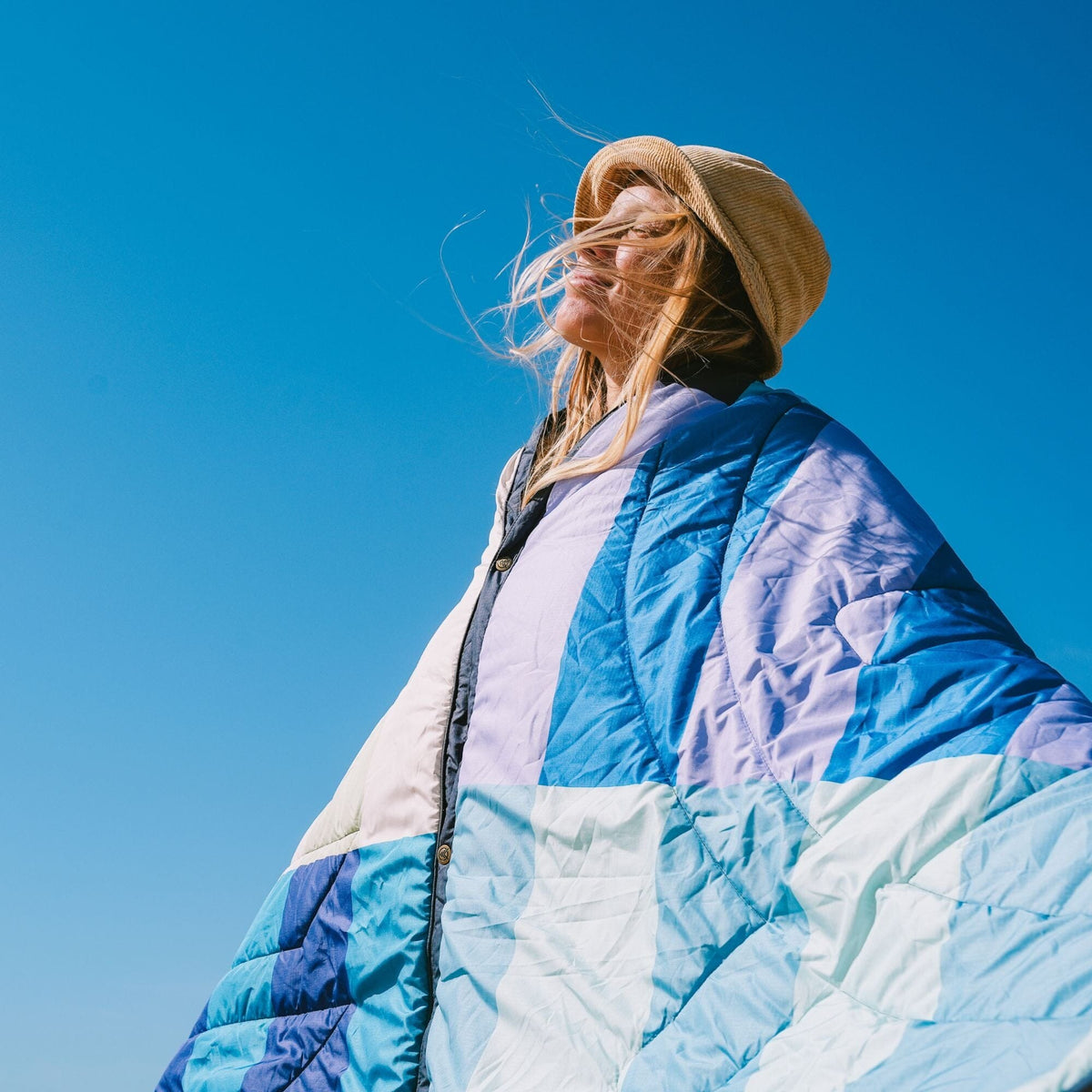 VOITED Fleece Outdoor Camping Blanket - Azure Blankets VOITED