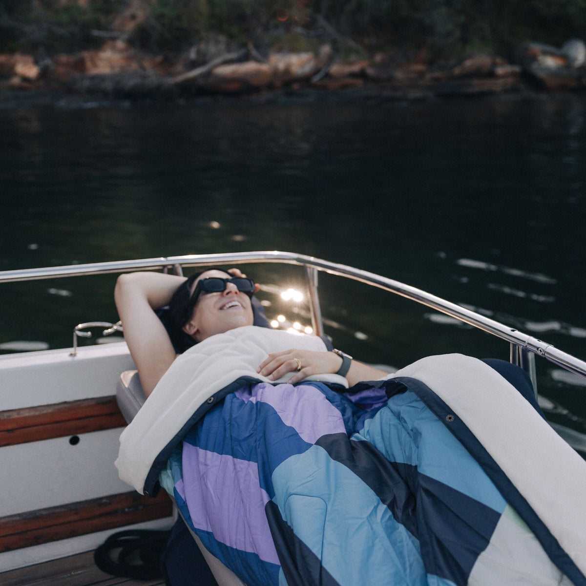 VOITED Fleece Outdoor Camping Blanket - Azure Blankets VOITED