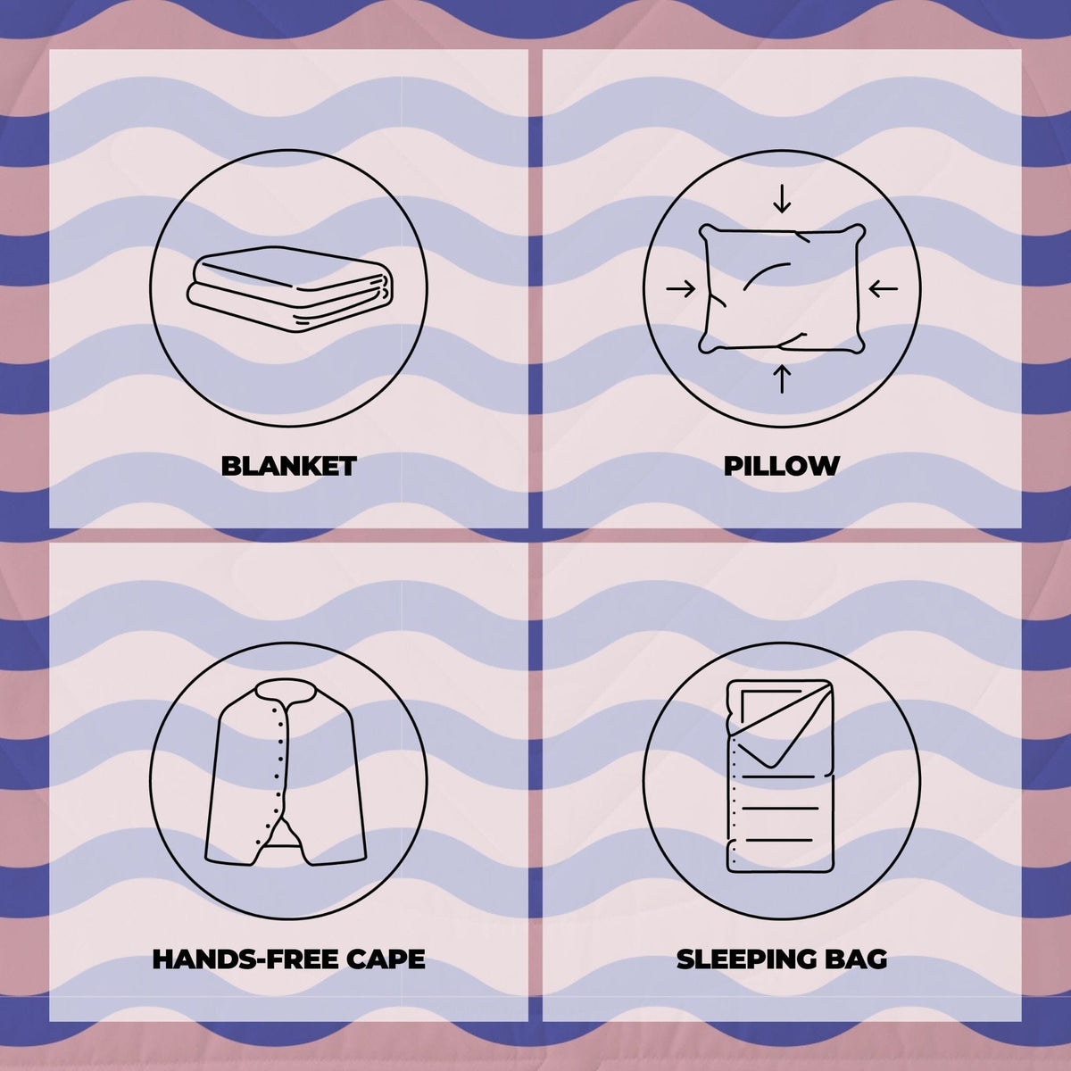 VOITED Fleece Outdoor Camping Blanket - Breezy Blankets VOITED