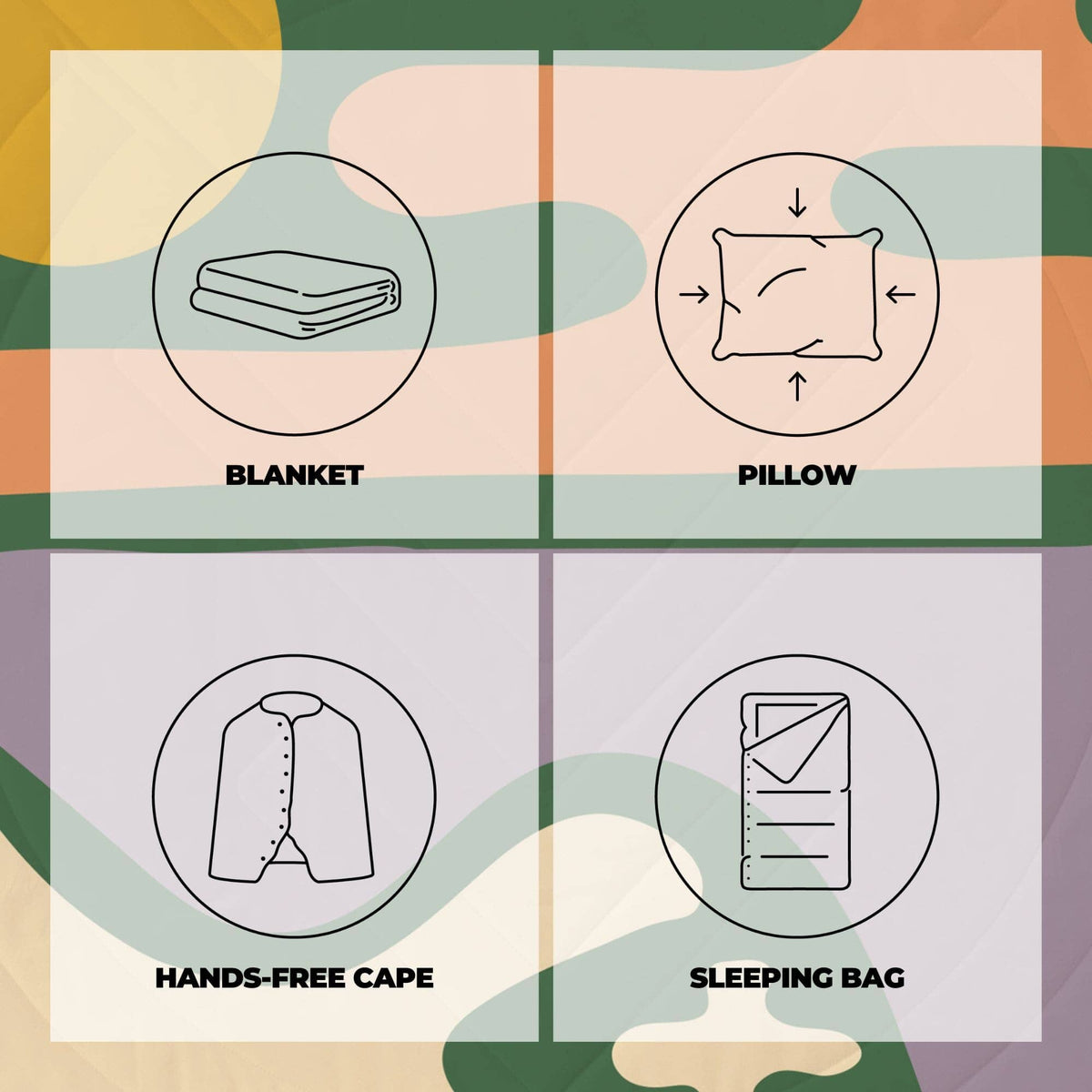 VOITED Mini Traveler Cream Indoor / Outdoor Camping Blanket - Trailbound Blankets VOITED