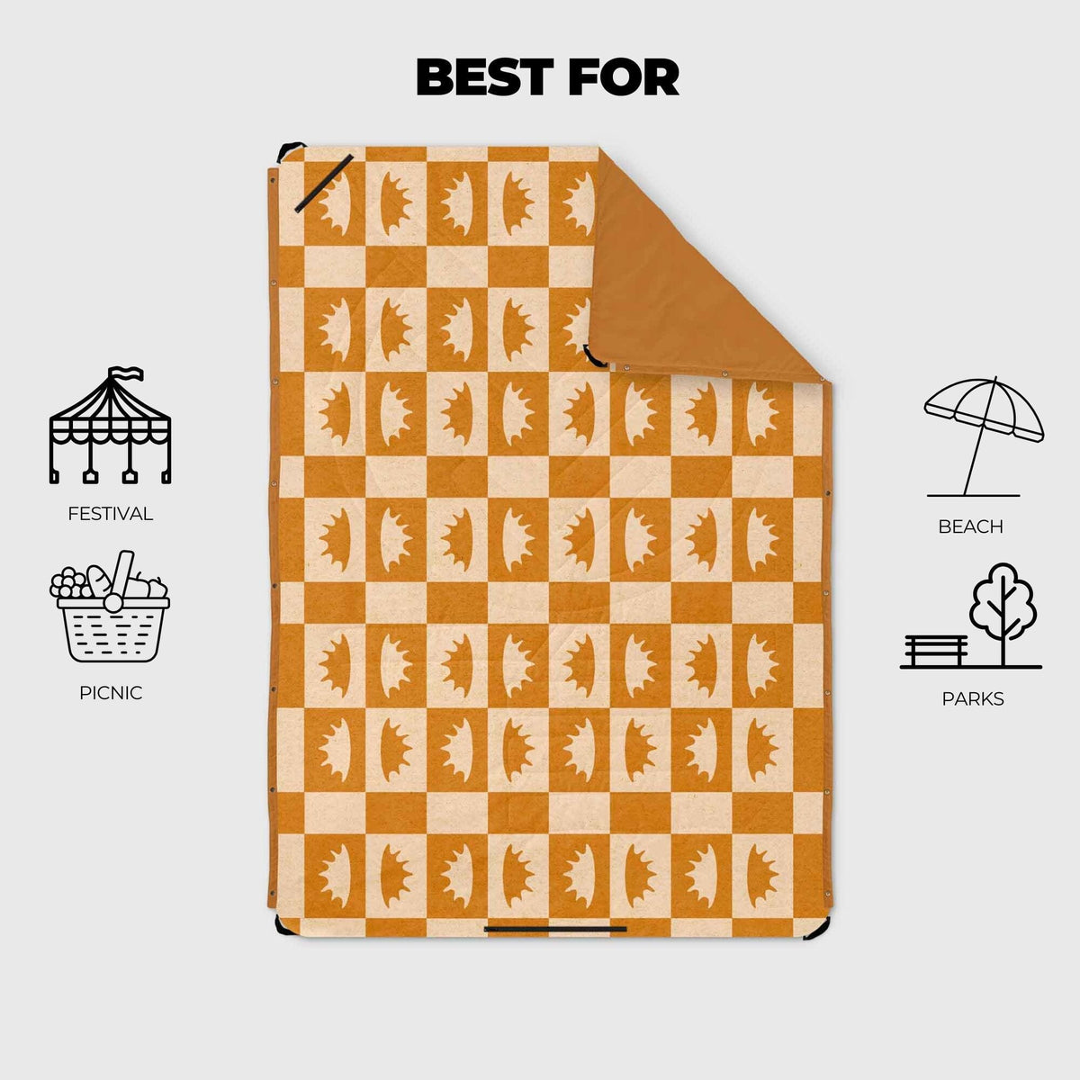 VOITED Compact Picnic & Beach Blanket - Concha Blankets VOITED