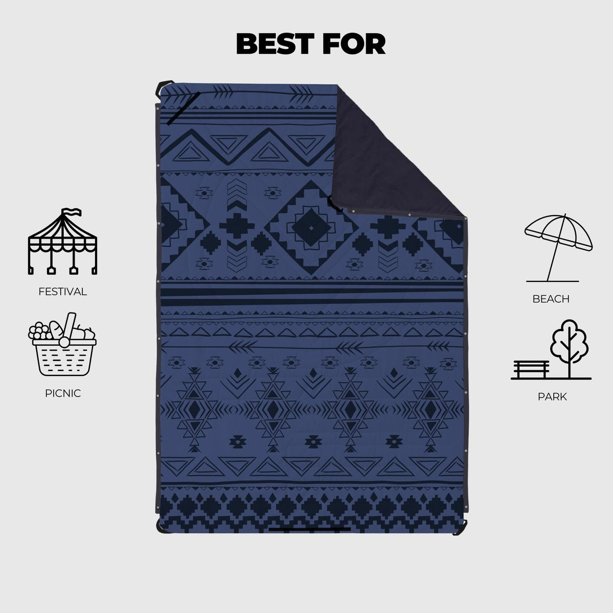 VOITED Compact Picnic & Beach Blanket - Ethno Blankets VOITED