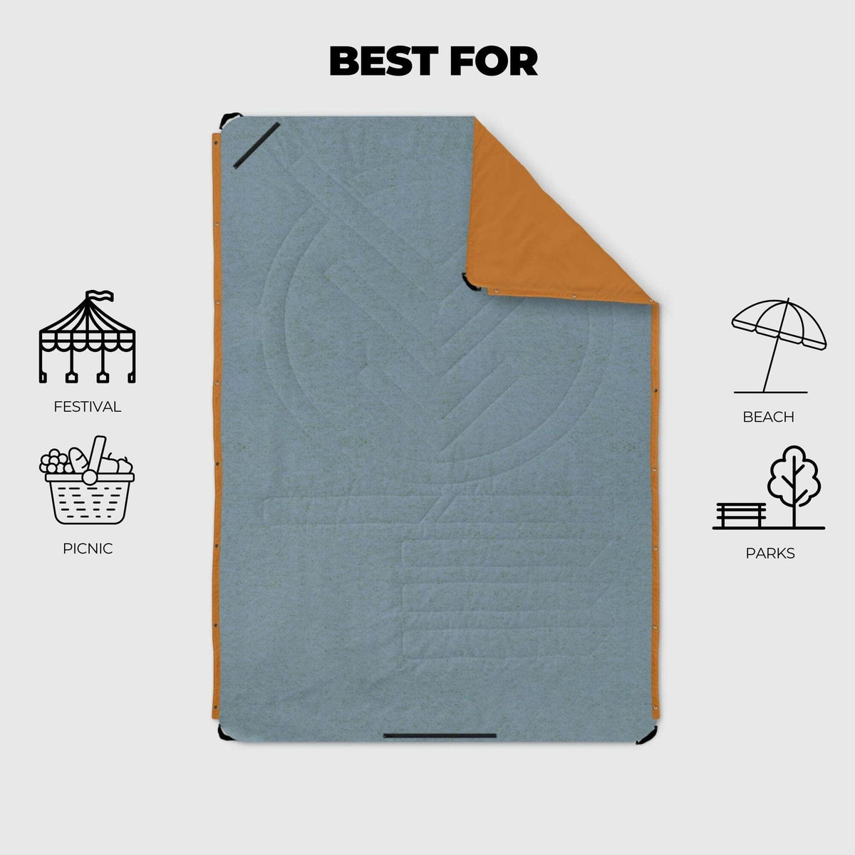 VOITED Compact Picnic & Beach Blanket - Mountain Spring/Sundial Blankets VOITED