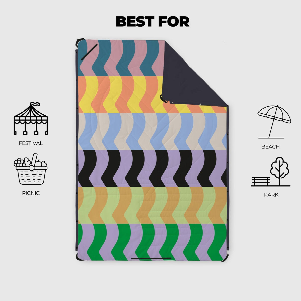 VOITED Compact Picnic & Beach Blanket - Seacrest Blankets VOITED