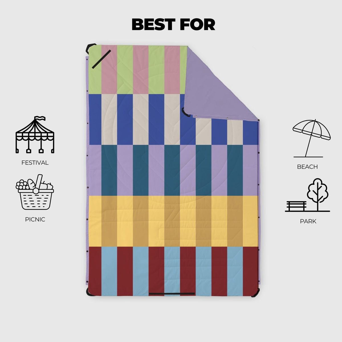 VOITED Compact Picnic & Beach Blanket - Terra Blankets VOITED