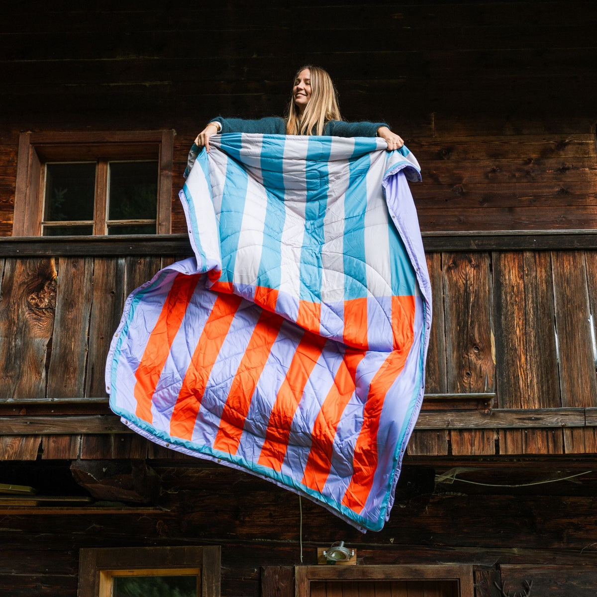 VOITED Recycled Ripstop Outdoor Camping Blanket - Arctic Mist/Digital Lavender Blankets VOITED
