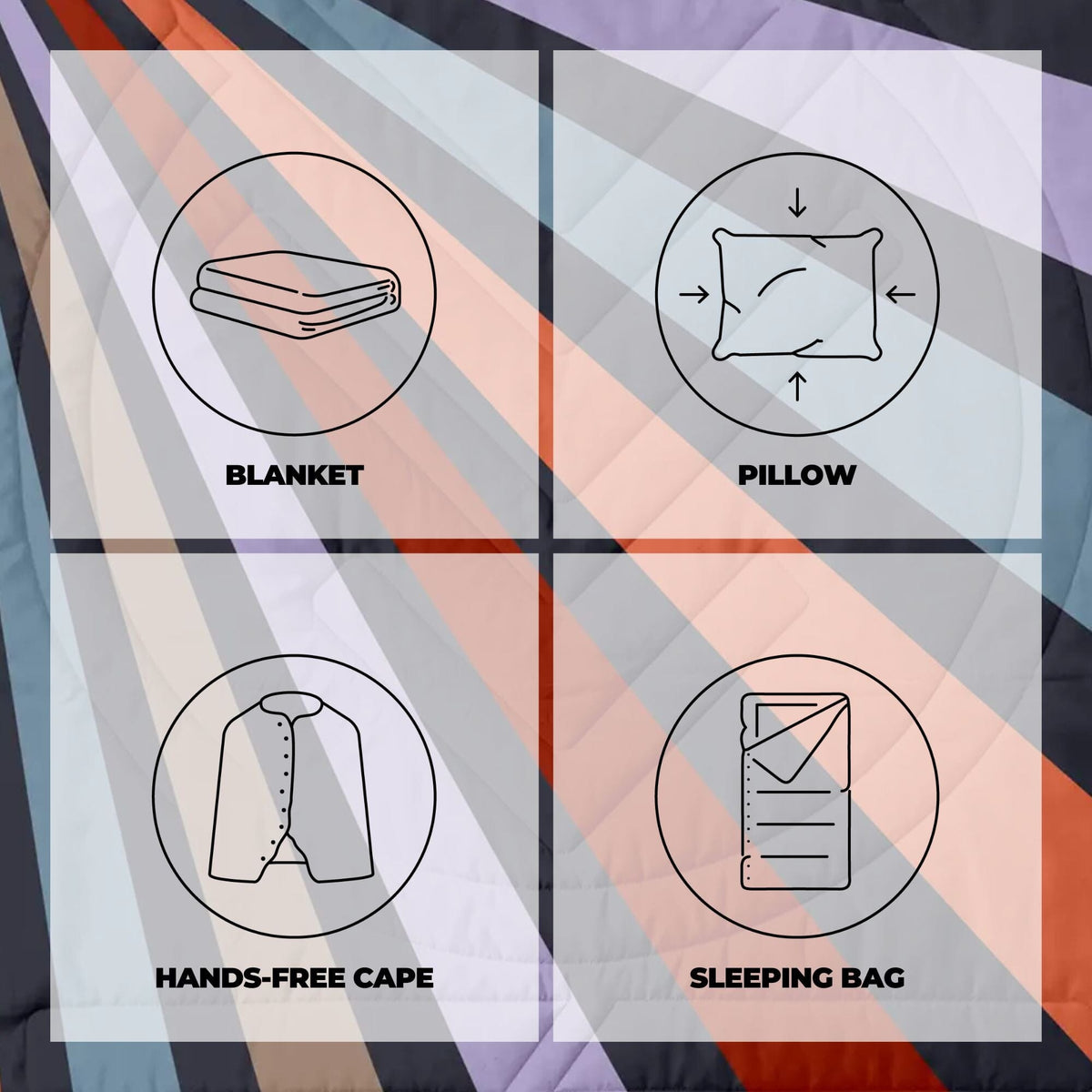 VOITED Recycled Ripstop Outdoor Camping Blanket - Beams Blankets VOITED