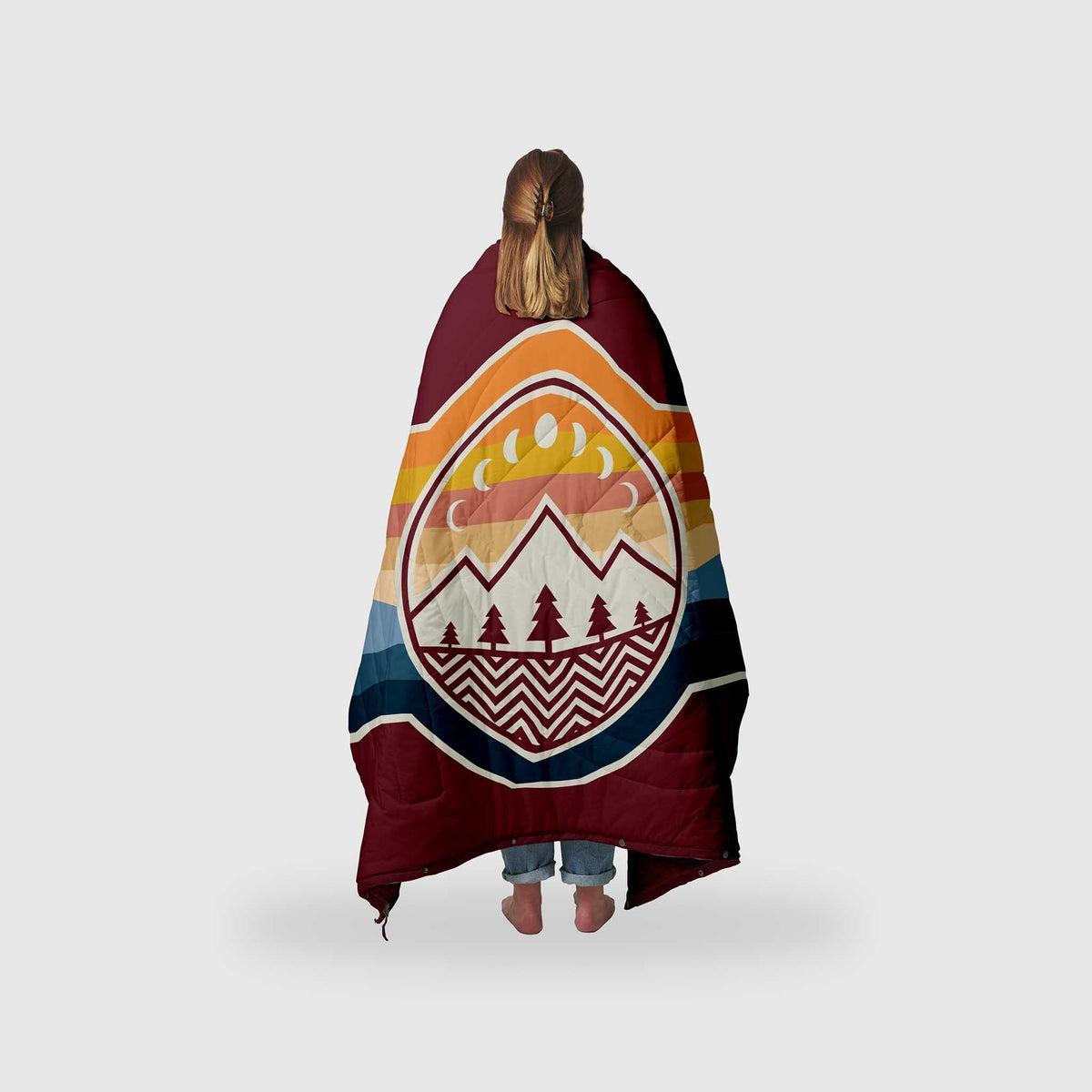 VOITED Recycled Ripstop Outdoor Camping Blanket - Camp Vibes / Berry Blankets VOITED