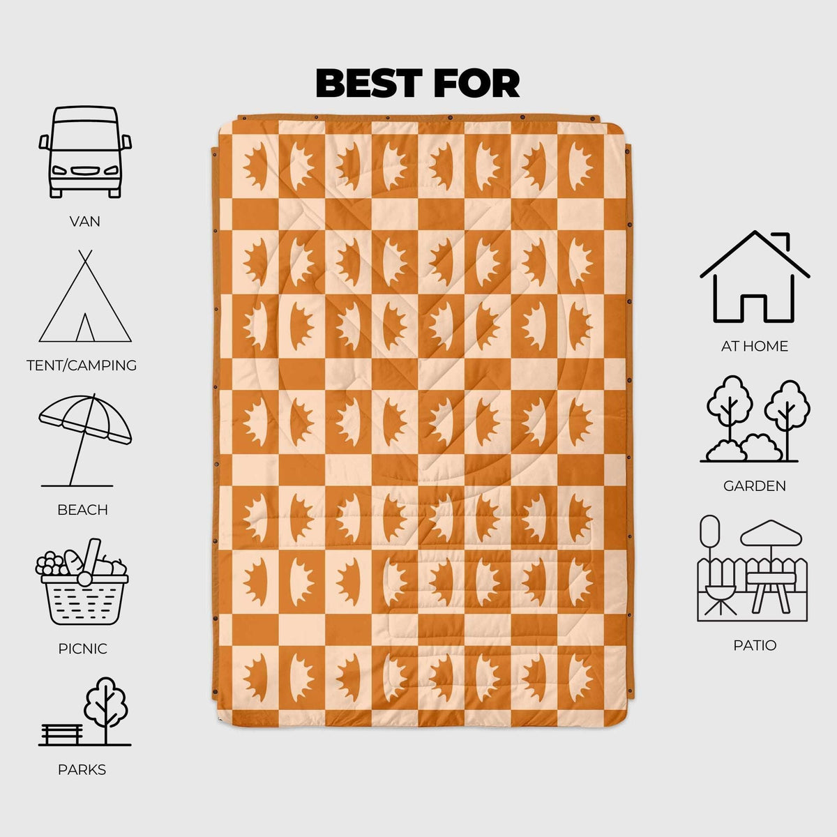 VOITED Recycled Ripstop Outdoor Camping Blanket - Concha Blankets VOITED
