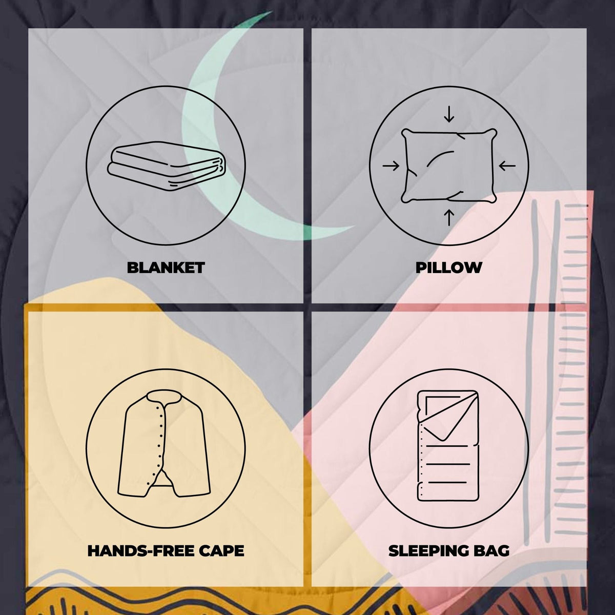VOITED Recycled Ripstop Outdoor Camping Blanket - Earth Blankets VOITED