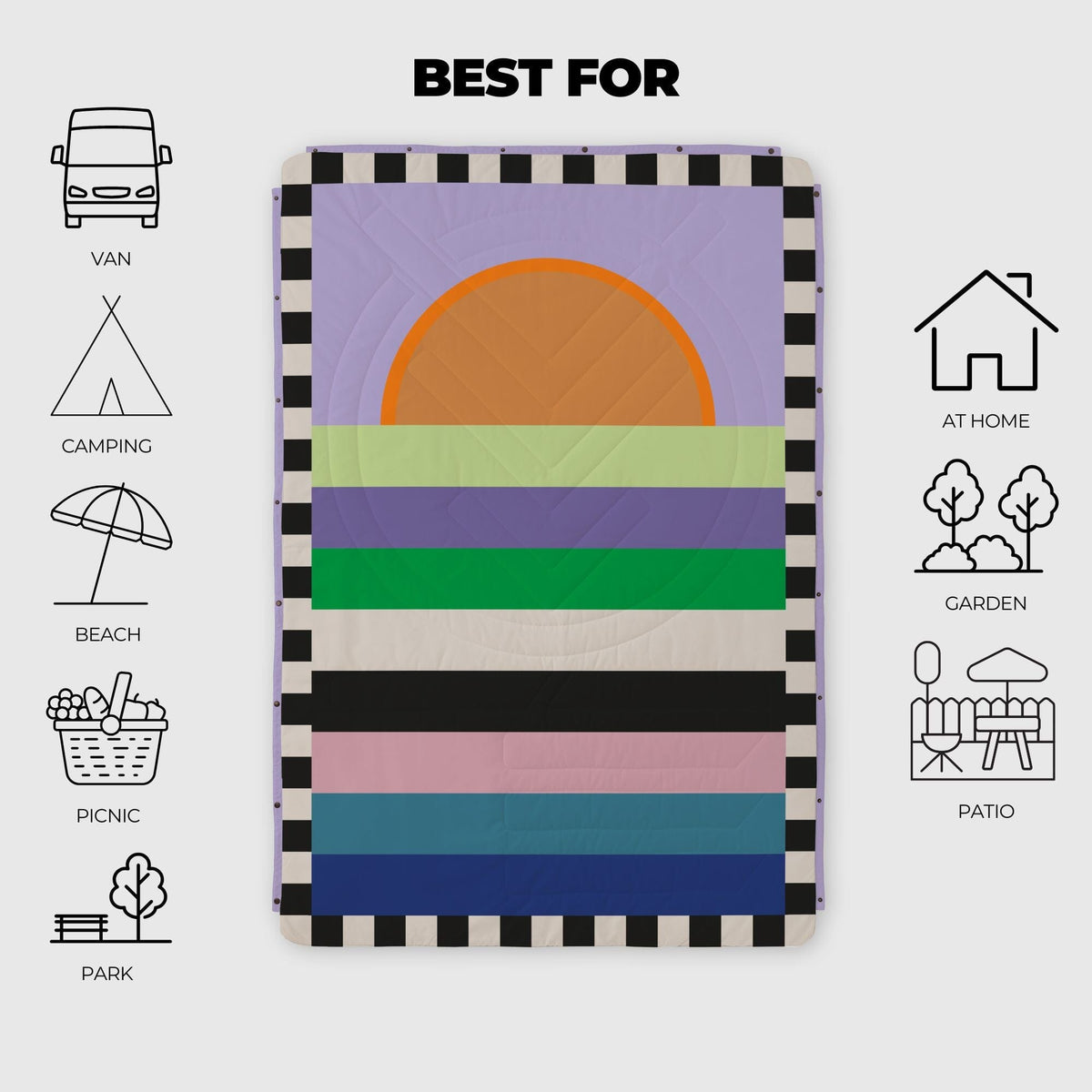 VOITED Recycled Ripstop Outdoor Camping Blanket - Easy Sundaze Blankets VOITED