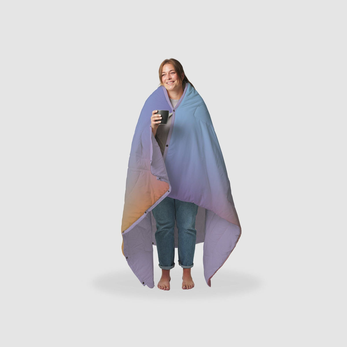 VOITED Recycled Ripstop Outdoor Camping Blanket - Fuzzy Sunset Blankets VOITED