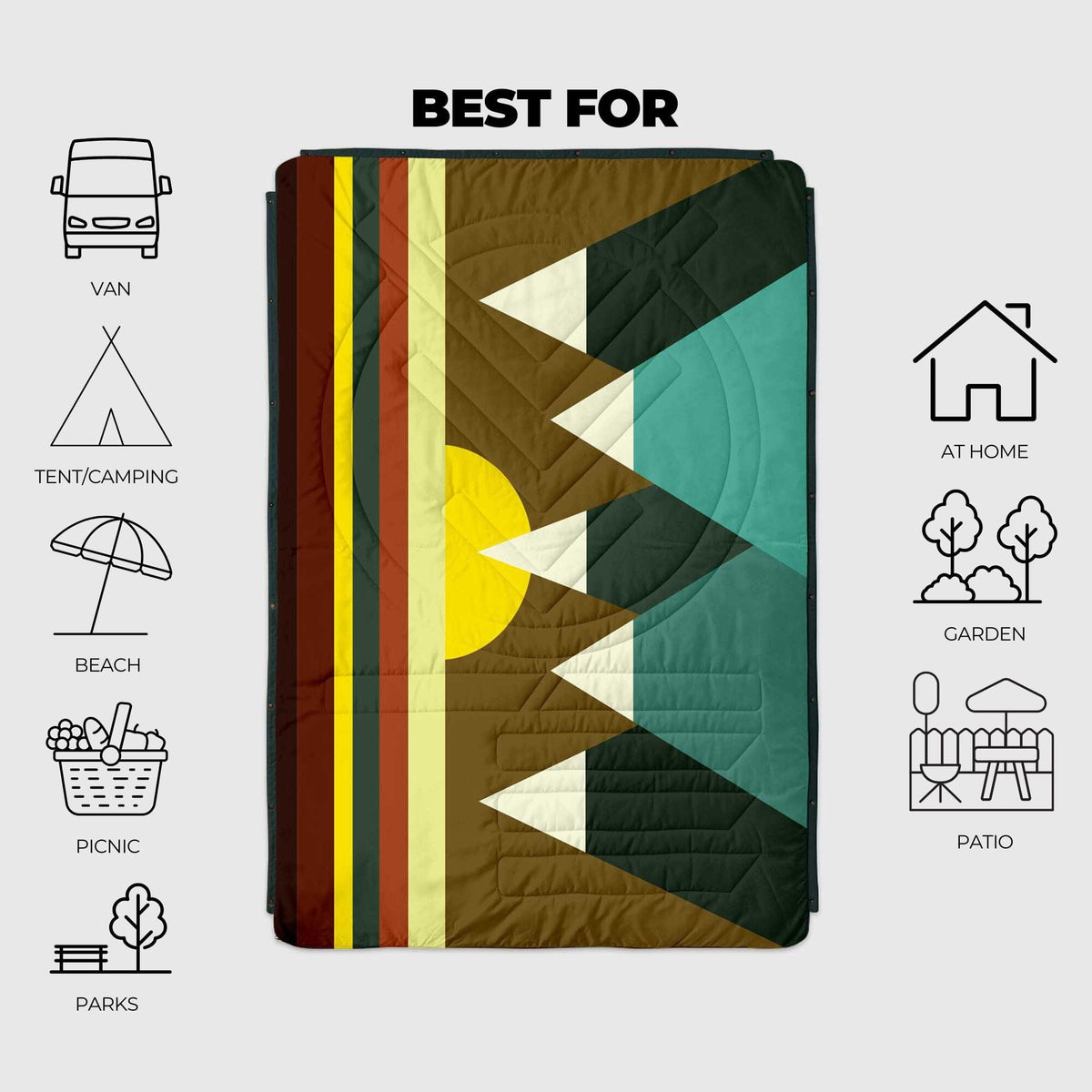 VOITED Recycled Ripstop Outdoor Camping Blanket - Monadnock Blankets VOITED