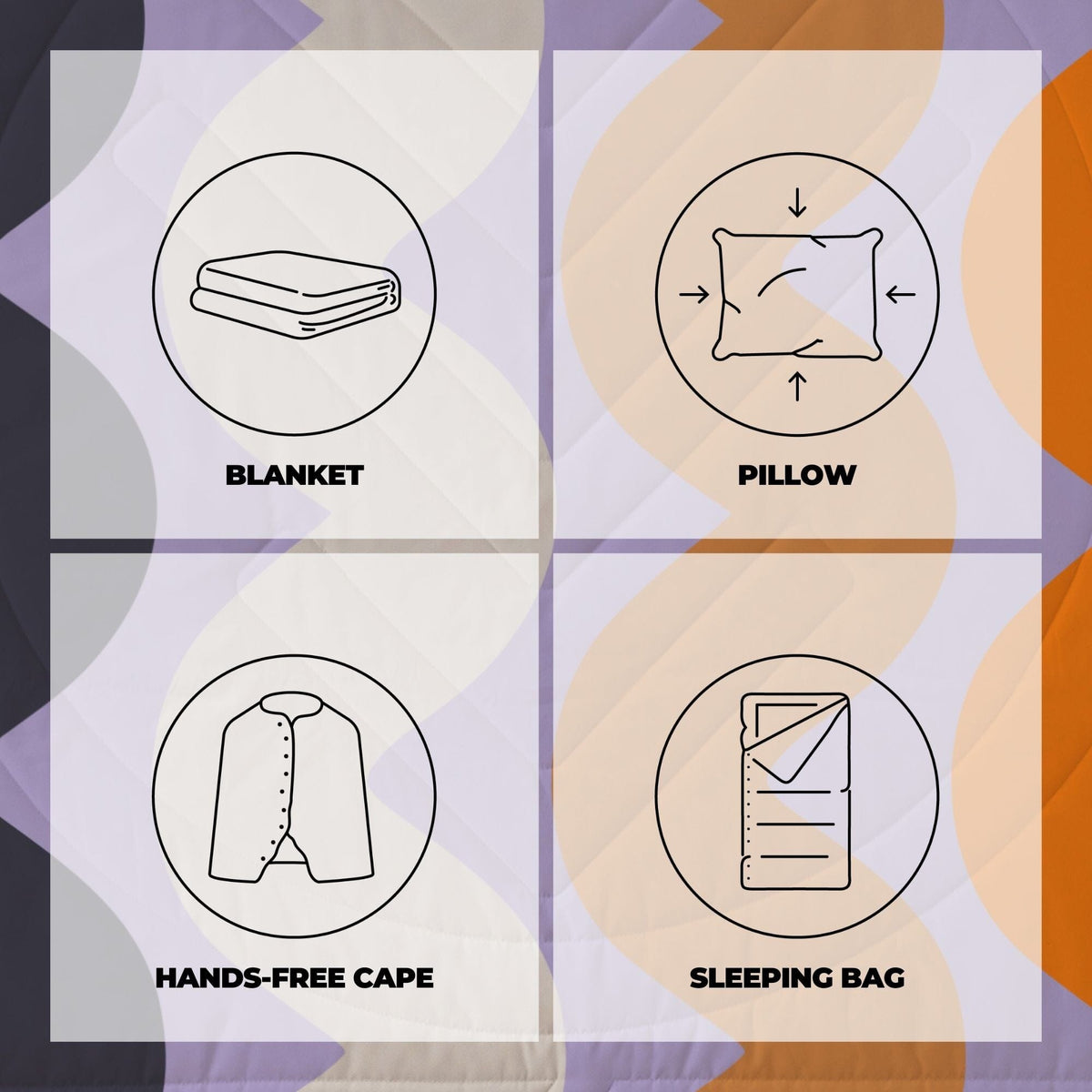 VOITED Recycled Ripstop Outdoor Camping Blanket - Tide Blankets VOITED