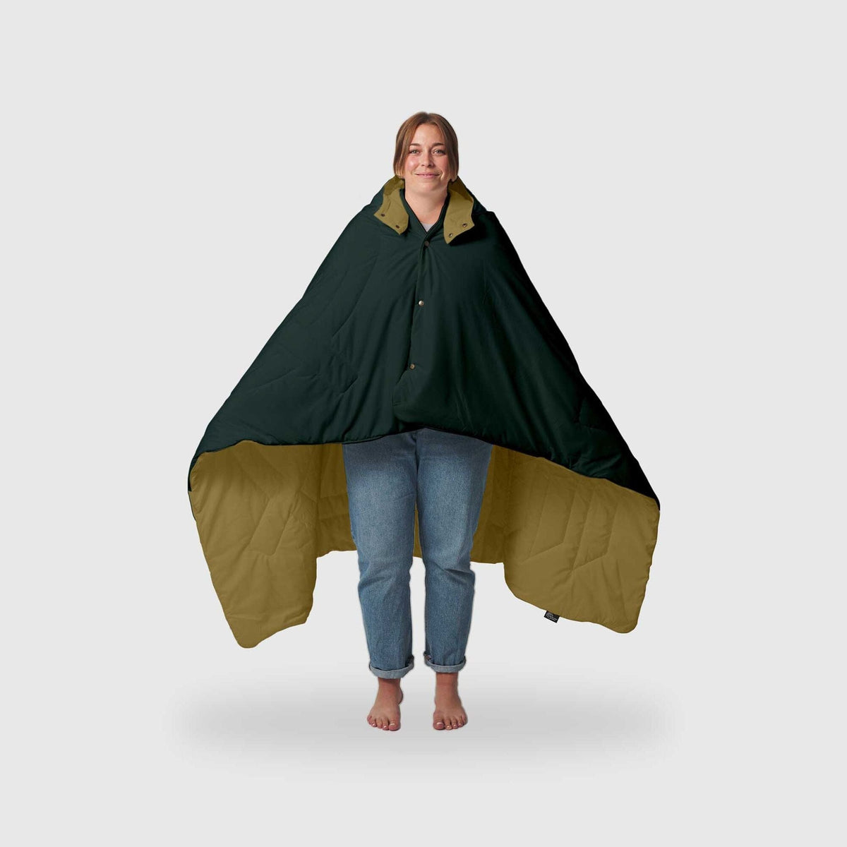 VOITED Recycled Ripstop Travel Blanket - Green Gabels / Dusty Sand Blankets VOITED