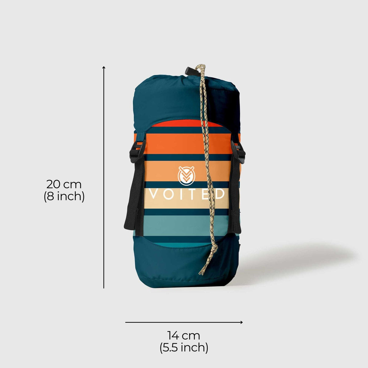 VOITED Recycled Ripstop Travel Blanket - Sunset Stripes Blankets VOITED