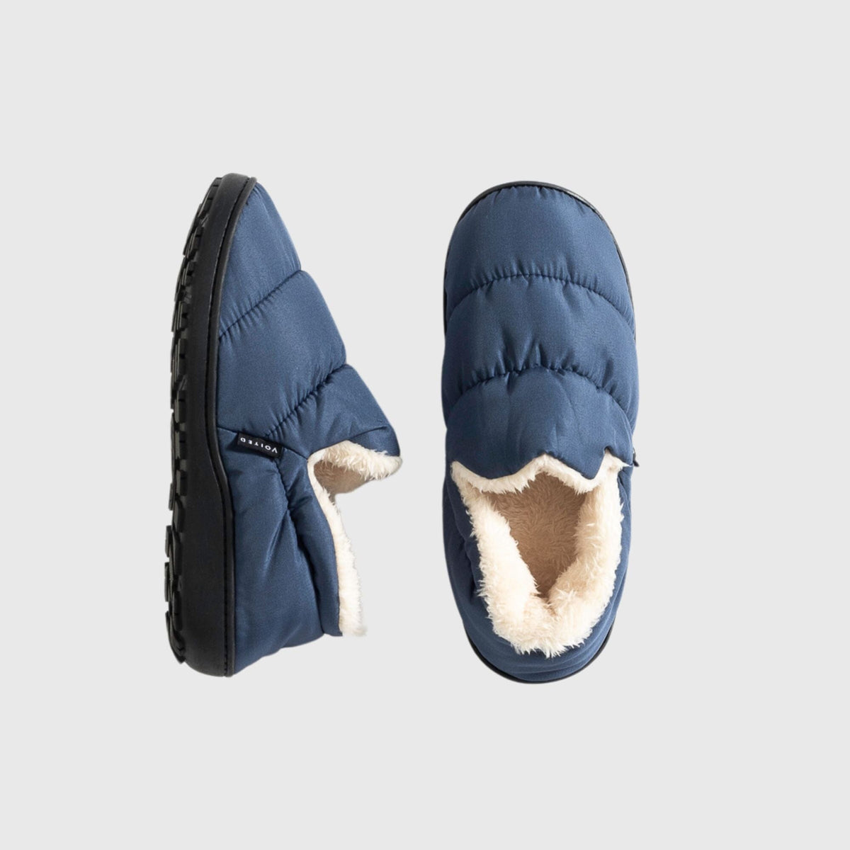 VOITED CloudTouch® Slippers - Lightweight, Indoor/Outdoor Fleece-Lined Camping Slippers - Ocean Navy Footwear VOITED