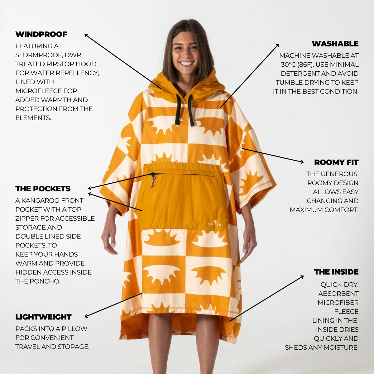 VOITED Micro Fleece Poncho - Concha Changewear VOITED