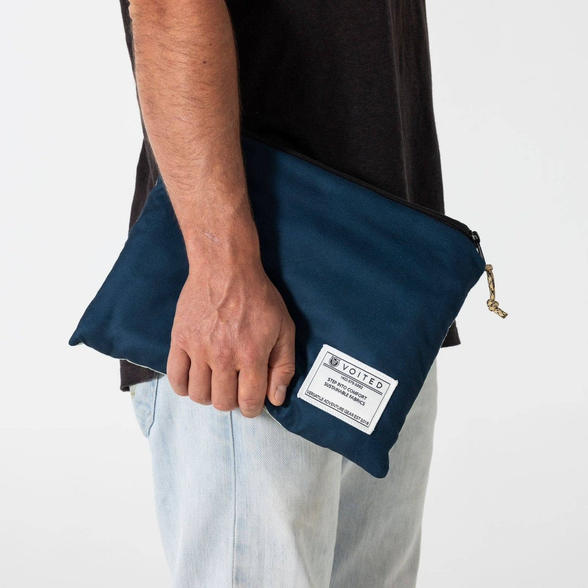 VOITED Micro Fleece Poncho - Ocean Navy/Cameo Green Changewear VOITED