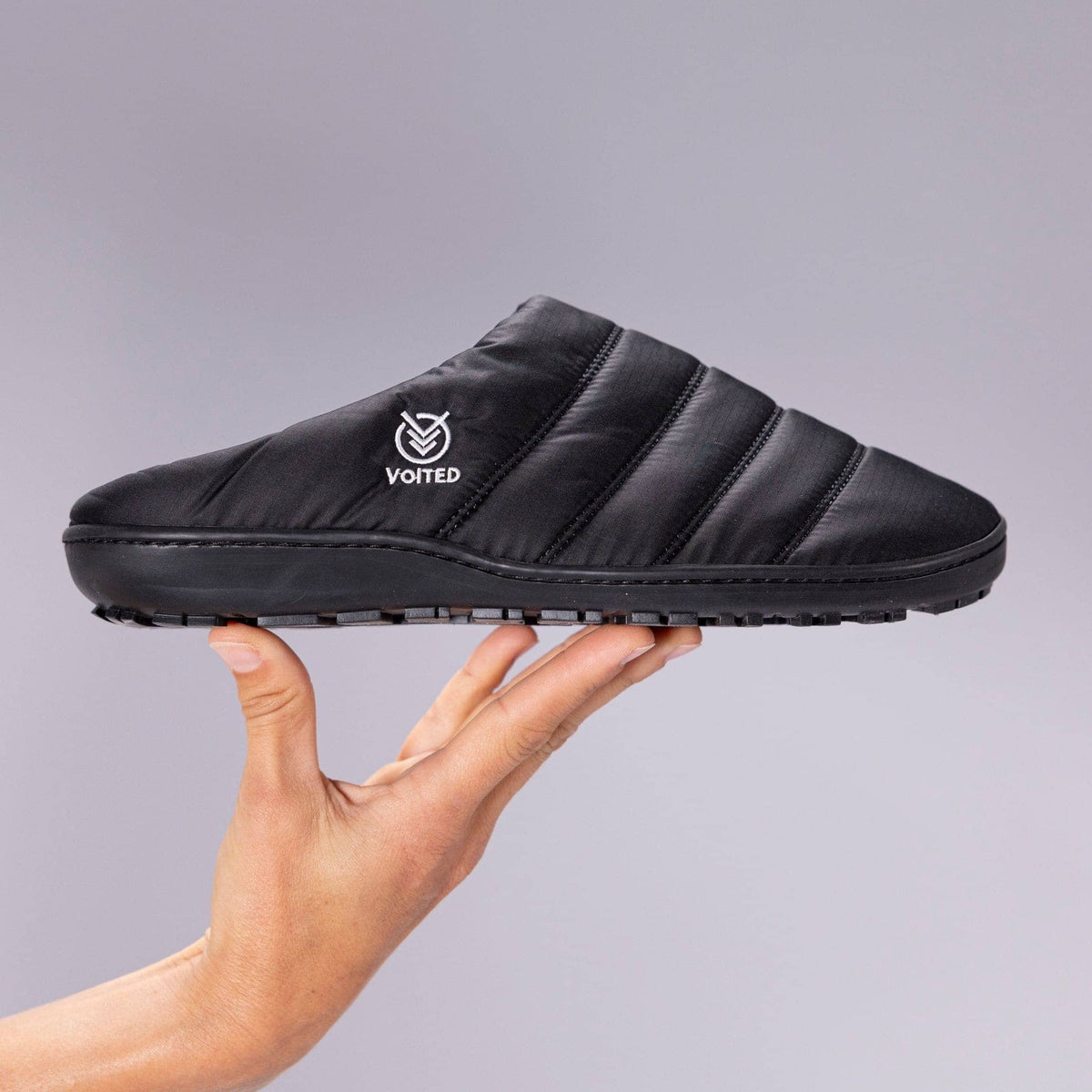 VOITED Soul Slipper - Lightweight, Indoor/Outdoor Camping Slippers - Black Footwear VOITED