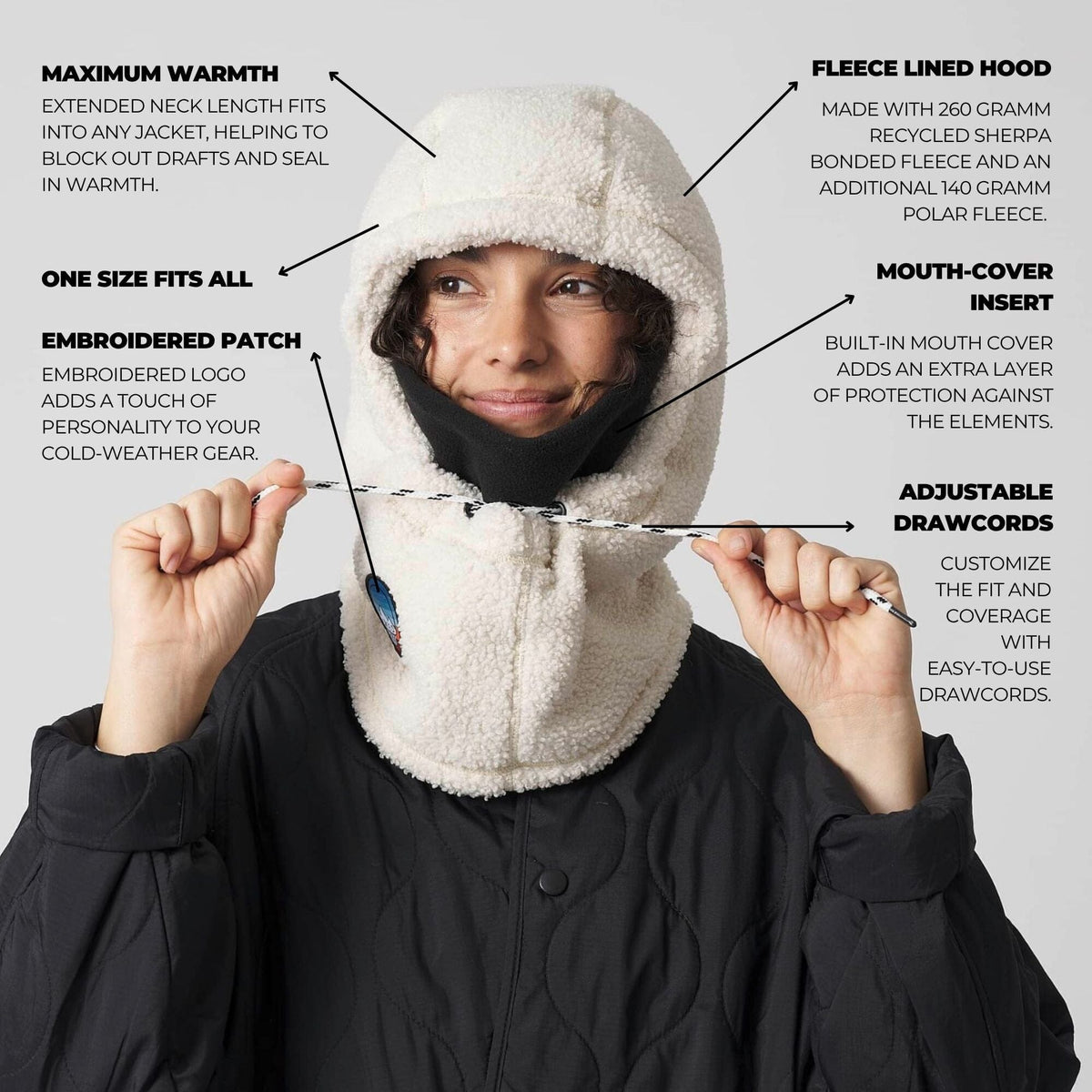 VOITED Polar Fleece Hood - Birch Accessories VOITED