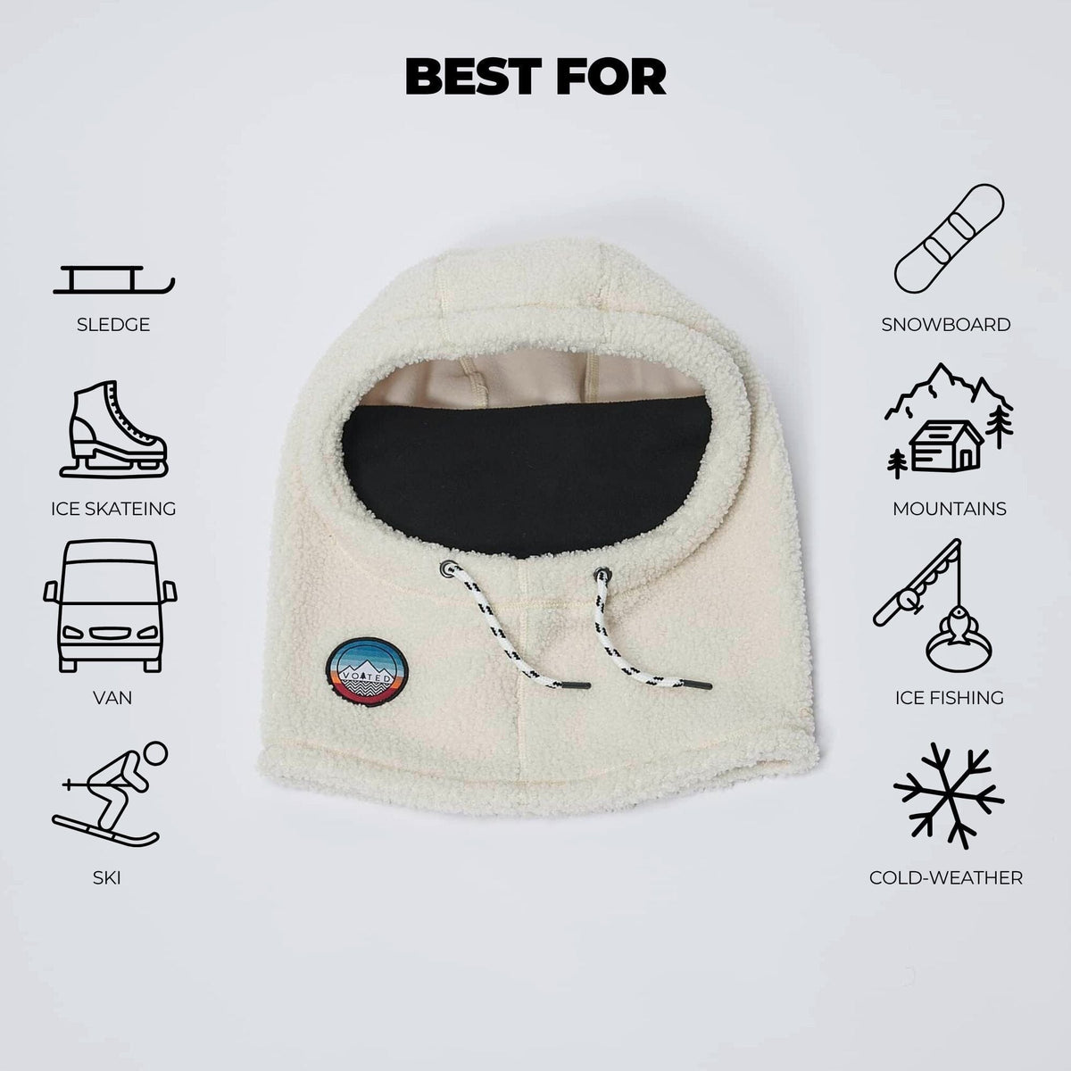 VOITED Polar Fleece Hood - Birch Accessories VOITED