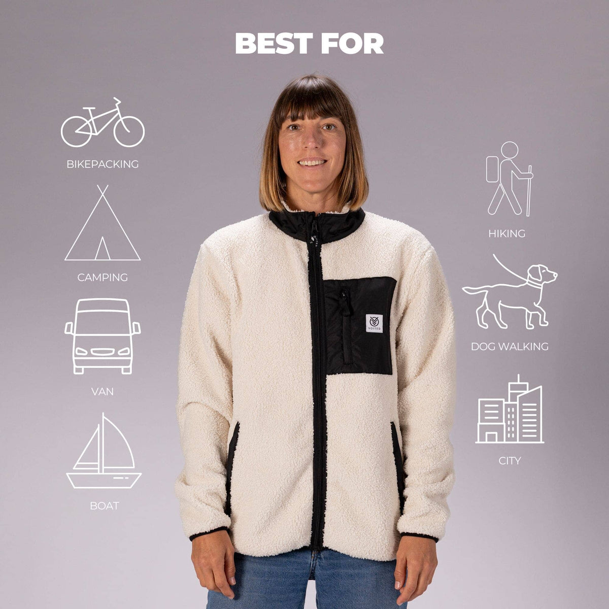 VOITED Sherpa Fleece Full Zip Apparel VOITED