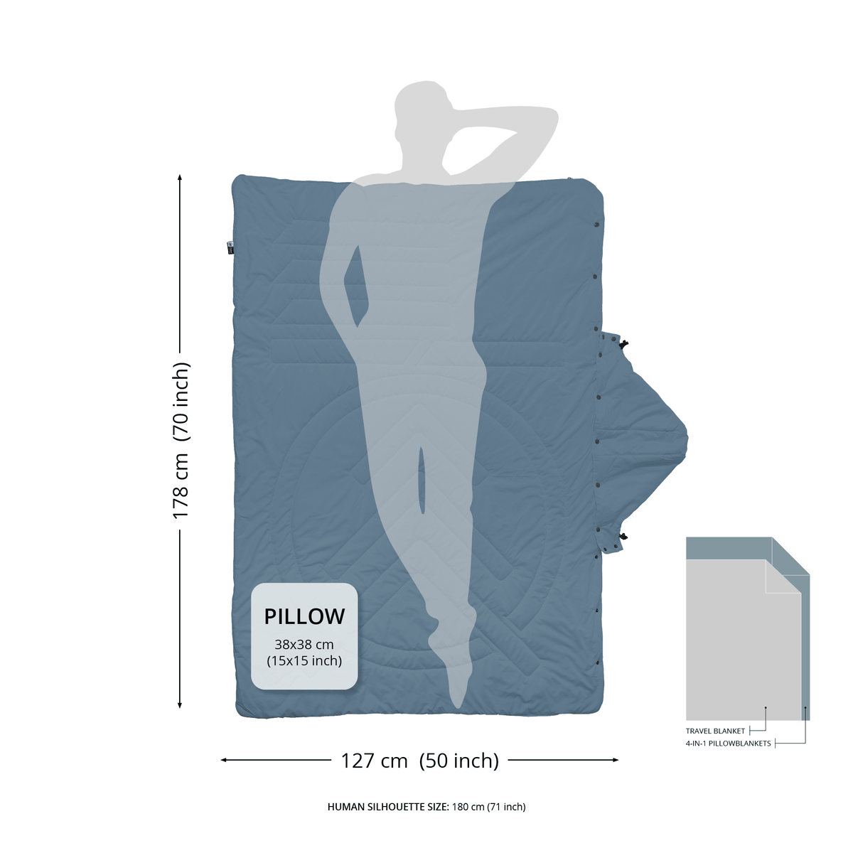 VOITED Recycled Ripstop Travel Blanket - Cheeckers Blankets VOITED