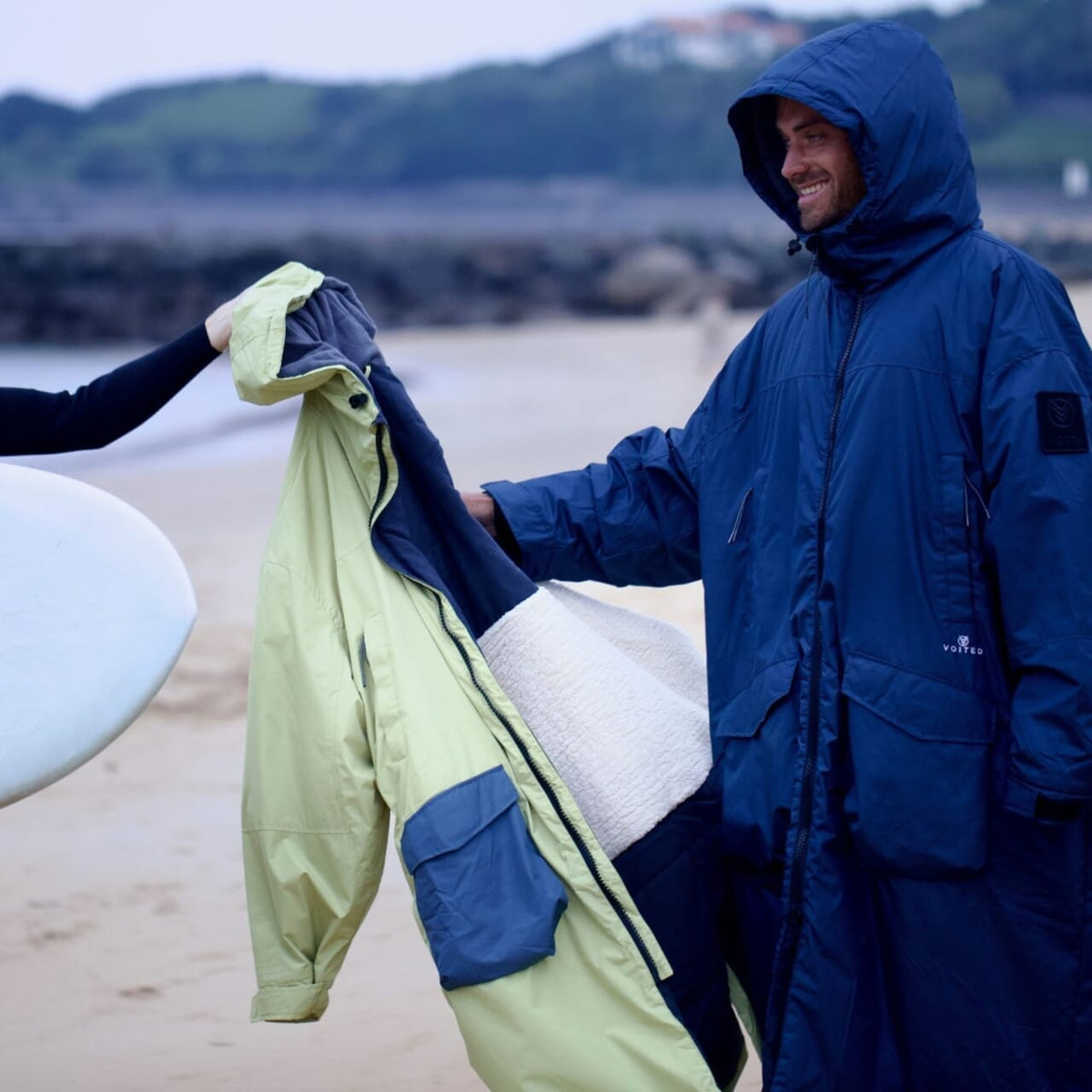 VOITED 2nd Edition Outdoor Changing Robe & Drycoat for Surfing, Camping, Vanlife & Wild Swimming - Ocean Navy Changewear VOITED