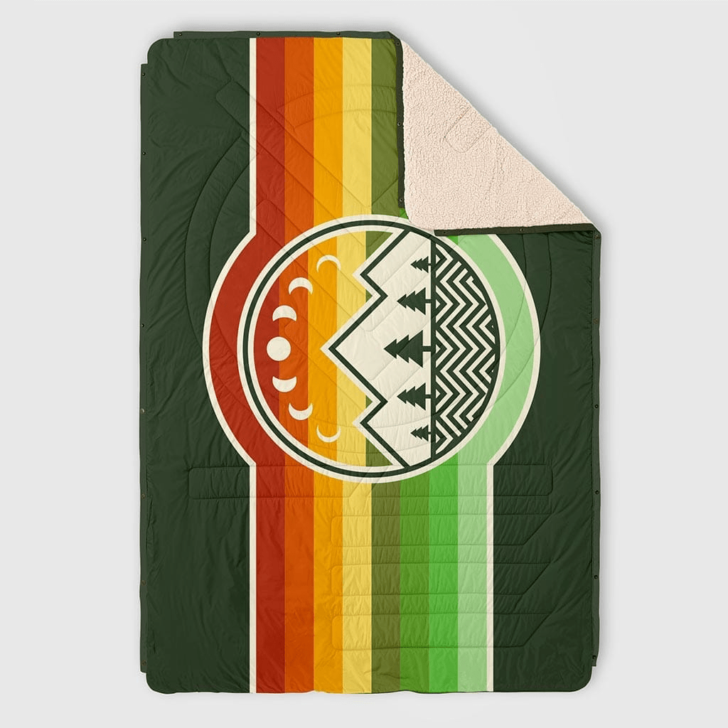 VOITED CloudTouch® Indoor/Outdoor Camping Blanket - Camp Vibes / Treegreen Blankets VOITED