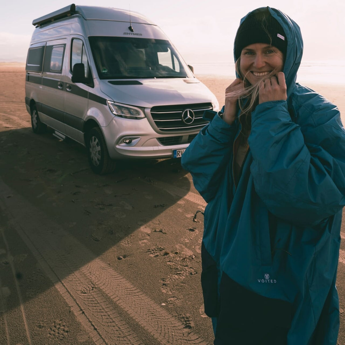 VOITED 2nd Edition Outdoor Changing Robe & Drycoat for Surfing, Camping, Vanlife & Wild Swimming - Blue Steel Changewear VOITED