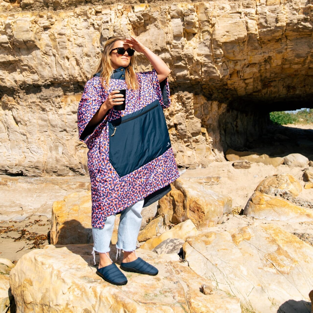 VOITED 2nd Edition Outdoor Poncho for Surfing, Camping, Vanlife & Wild Swimming - Confetti Changewear VOITED