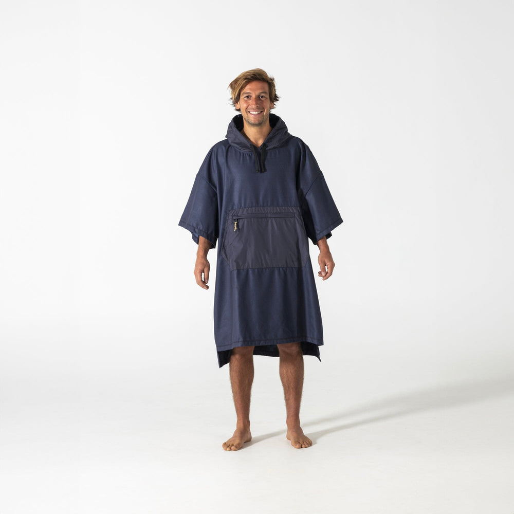 VOITED Micro Fleece Poncho -Ocean Navy/Ethno Changewear VOITED 