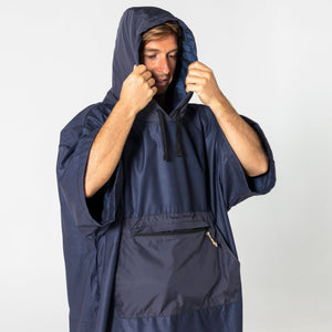 VOITED Micro Fleece Poncho -Ocean Navy/Ethno Changewear VOITED 