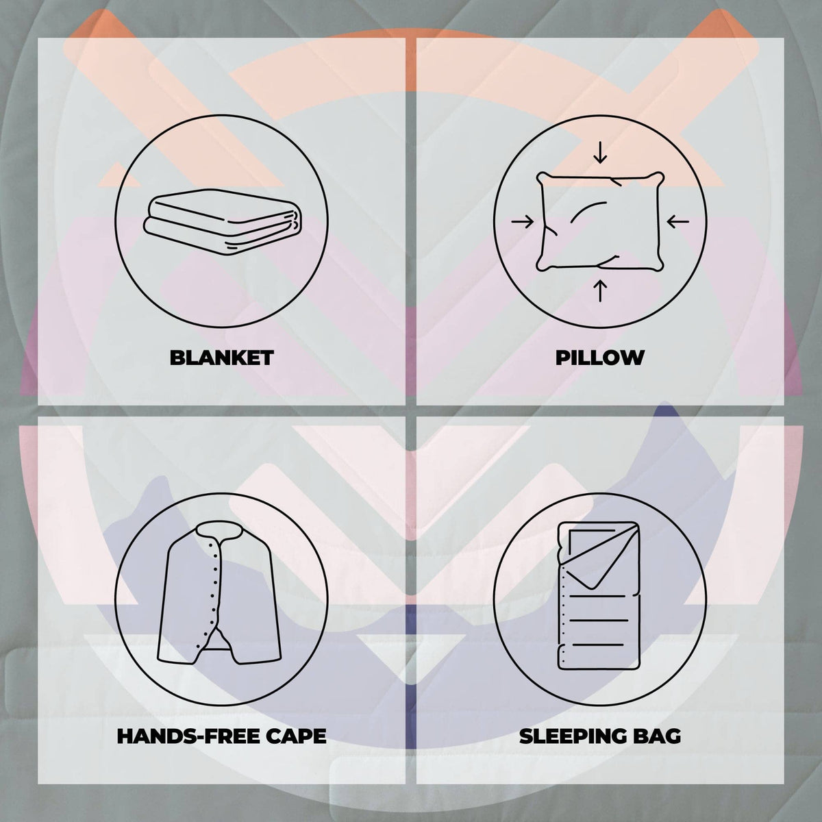 VOITED CloudTouch® Indoor/Outdoor Camping Blanket - Echo Bloom Blankets VOITED 