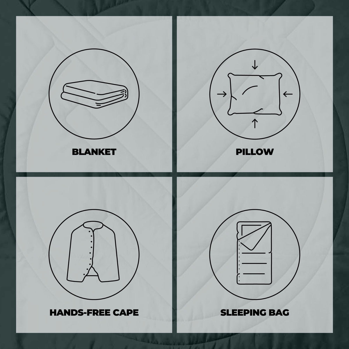 VOITED CloudTouch® Indoor/Outdoor Camping Blanket - Green Gabels Blankets VOITED 