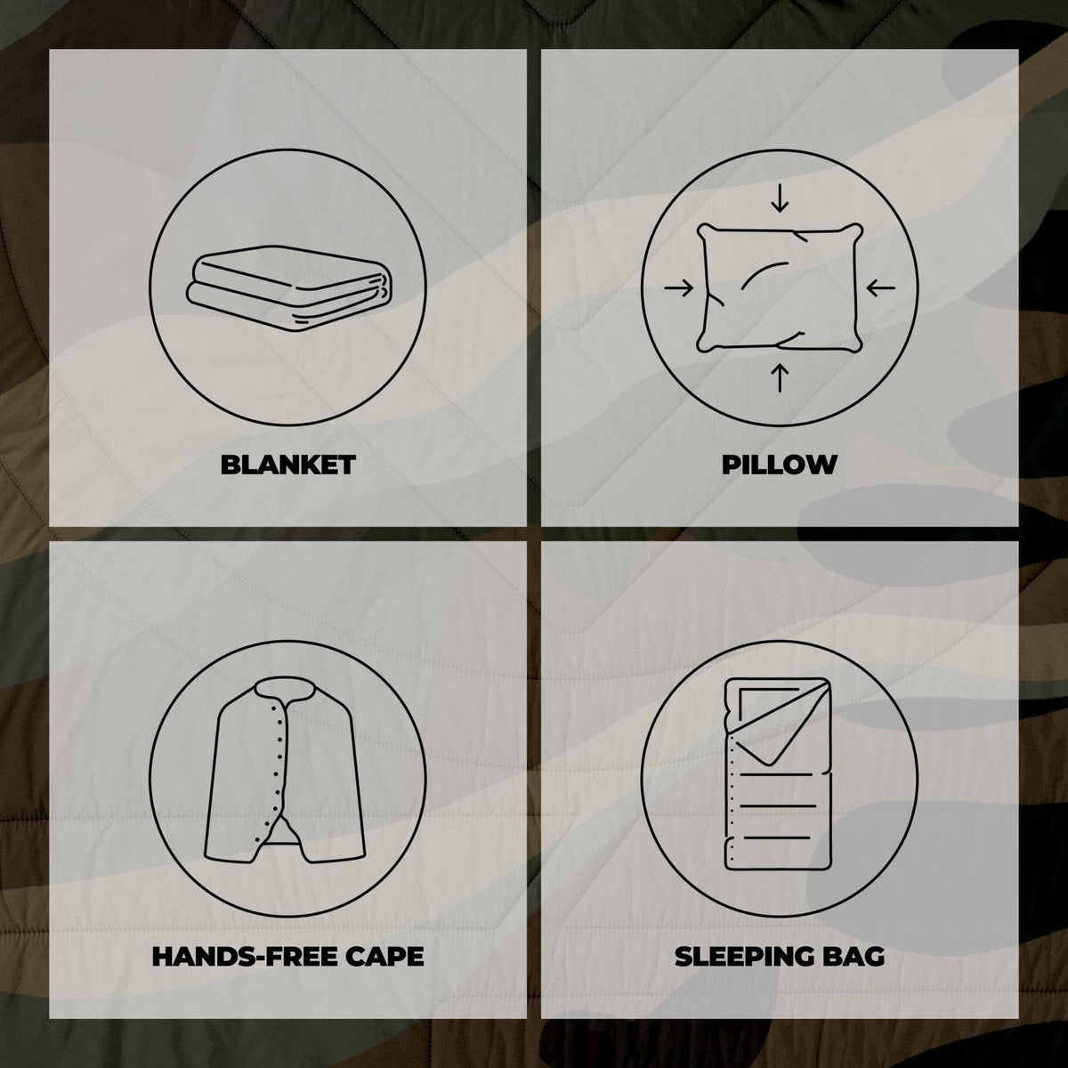 VOITED CloudTouch® Indoor/Outdoor Camping Blanket - Oceantresure Camo Blankets VOITED 