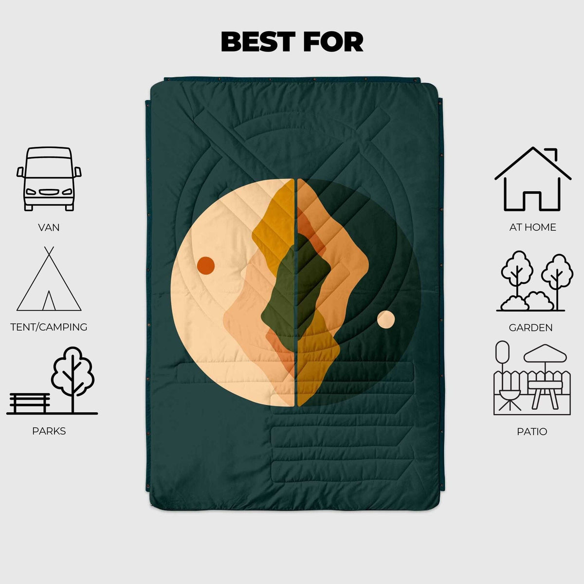 VOITED Fleece Outdoor Camping Blanket - Day & Night Blankets VOITED 