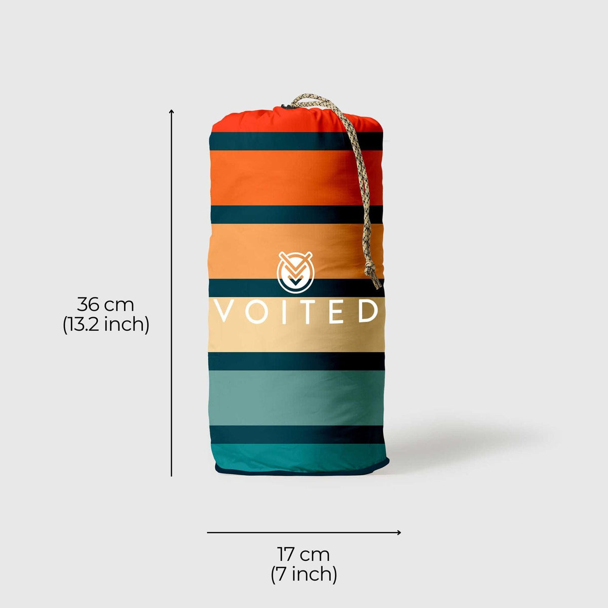 VOITED Fleece Outdoor Camping Blanket - Sunset Stripes Blankets VOITED 
